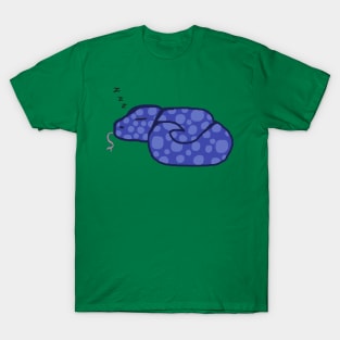Sleeping Blue Spotted Snake T-Shirt